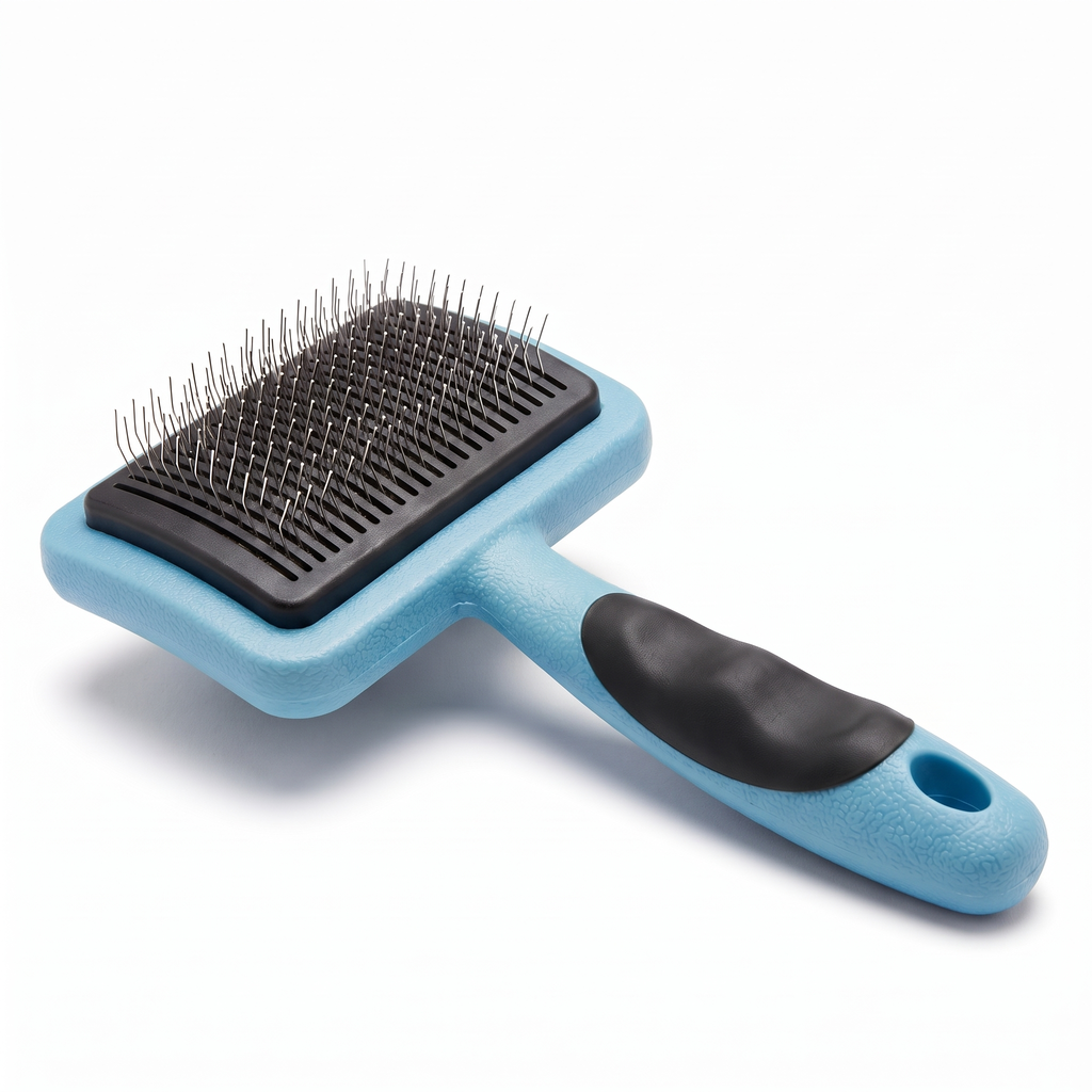 Dog Brush Dog Slicker Curved Coated Tips Long Hair Firm Stainless Steel